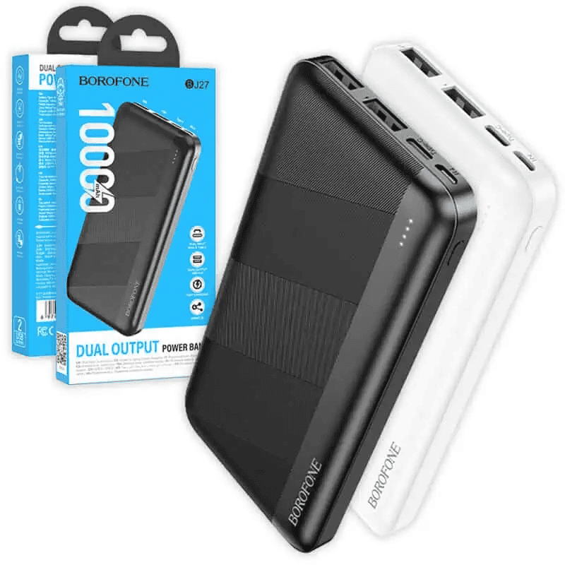 BOROFONE (BJ27) 10000mAh Charging 4 Ports (2 USB + 1 Type +1 Micro USB) Portable Power Bank BOROFONE (BJ27) 10000mAh Charging 4 Ports (2 USB + 1 Type +1 Micro USB) Portable Power Bank